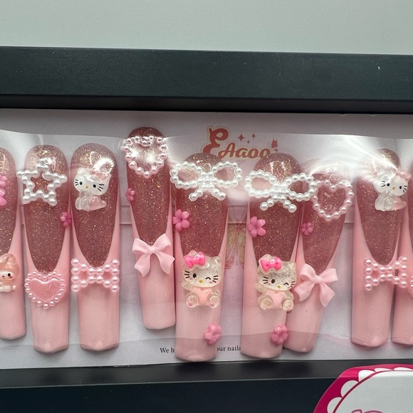 Accessories - 10 pcs Hello Kitty Inspired Press On Nails Set